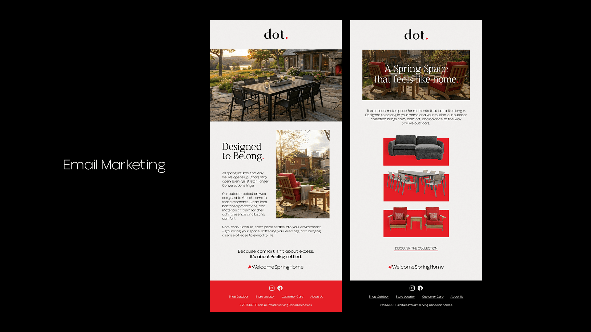Peça da campanha de primavera da DOT Furniture
